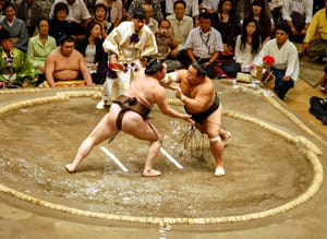Sumo Sport man On the final round day of Japan Sumo Tournament competition, Tokyo