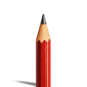 Digital illustration of a sharpened pointy pencil against a white backdrop
