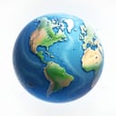 Digital illustration of planet Earth against a gray background