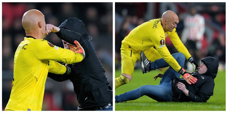 Soccer Fan Punches Sevilla Goalkeeper During Game | Engoo Daily News