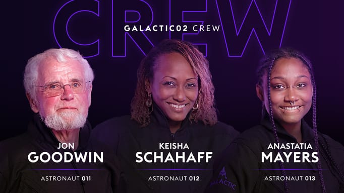 The crew of the Virgin Galactic 02 mission