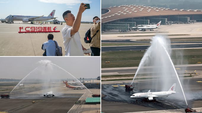 China's First Home-Built Passenger Plane Takes Flight | ข่าวประจำวัน Engoo