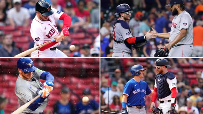 pictures of Jansen playing for both teams in the game