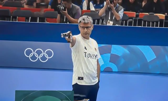 Yusuf Dikeç and partner Sevval Ilayda Tarhan won Turkiye its first ever medal in shooting.