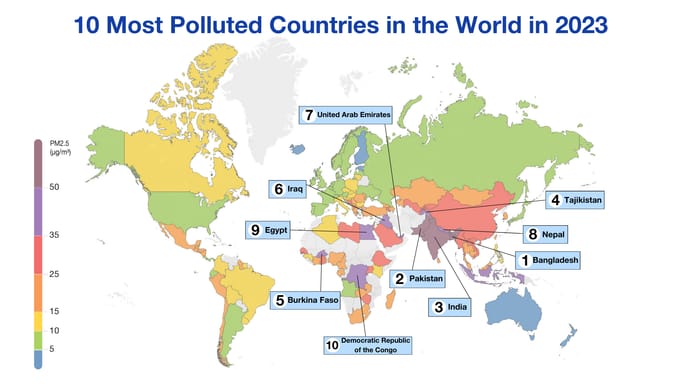 Only 7 Countries Meeting Air Quality Standards Engoo 