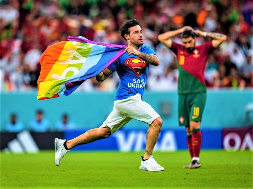Rainbow Flag Protester Banned from World Cup Matches Engoo Daily News