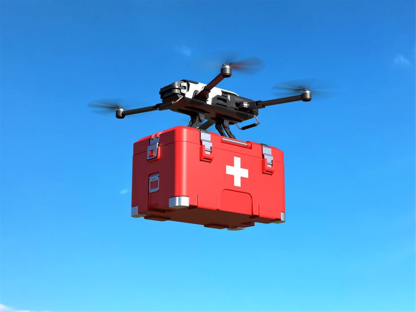 Blood store delivery drone